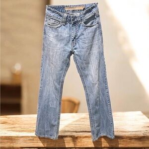 Men's Light Blue Straight Jeans